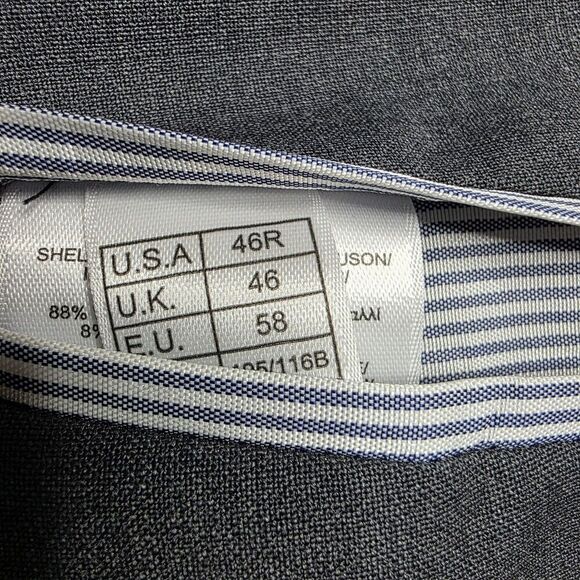 Brooks Brothers Explorer Madison Fit Gray Blazer Sport Coat Suit Jacket Size 46 - Picture 8 of 10